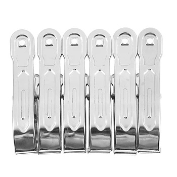 

6PCS Beach Towel Clips Keep Wind Resistant Silver
