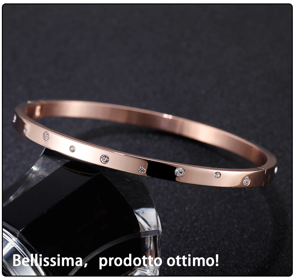 Gold Bangles Stainless Steel Women (7)