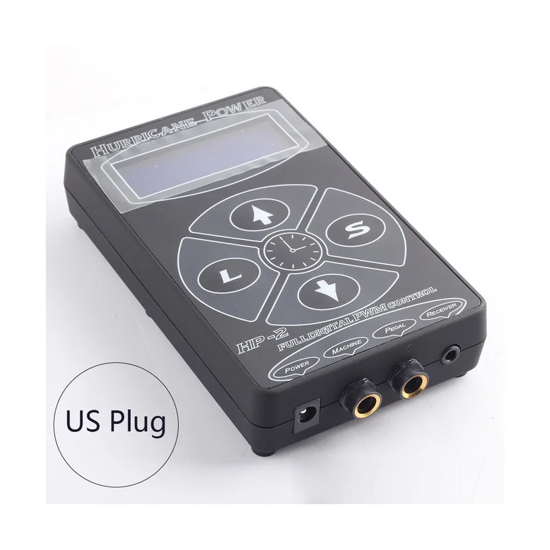 US Plug ЖК-дисплей полный Цифровой PWM контроль тату машина макияж двойное тату принадлежности Набор тату источник питания обновление hp-2 Интеллектуальный - Цвет: US Plug