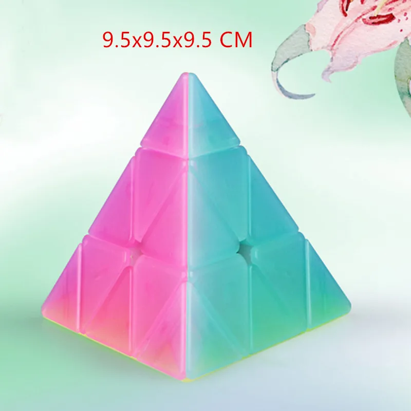 Cubo Magico QiYi 2x2x2 3x3x3 4x4x4 странная форма Пирамида косой Marstermorphix волшебный куб брелок желе куб головоломка игрушка - Цвет: pyramid