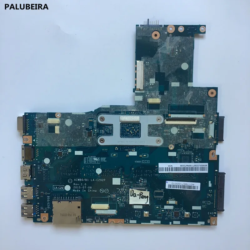 PALUBEIRA Для lenovo B41-30 B41 30 AIWB0 B1 LA-C292P Материнская плата ноутбука с тестирование процессора работает идеально