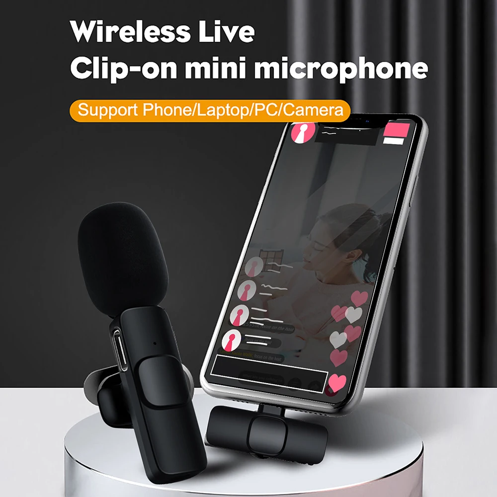 Беспроводной петличный микрофон портативный мини-микрофон для записи видео Youtube