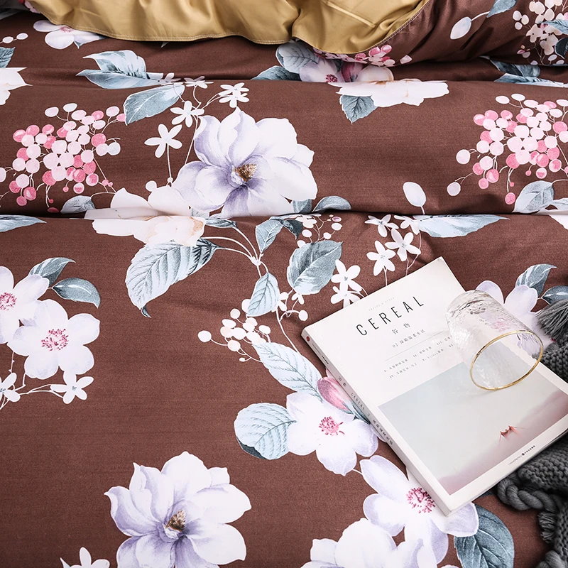 Классический красный Рождественский Комплект постельного белья Снежинка Единорог постельное белье пододеяльник плоский лист наволочка наборы королева король Твин Полный размер