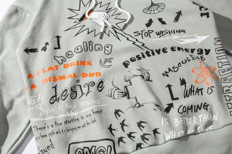 GONTHWID граффити печати пуловер толстовки с капюшоном, худи уличная Harajuku Хип Хоп Модная Повседневная Толстовка топы мужская верхняя одежда