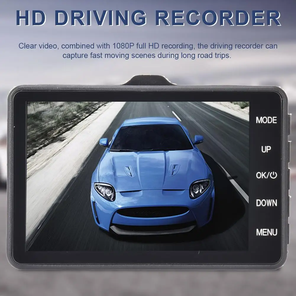 Full HD 1080P Автомобильный регистратор многоязычный 3,5 дюймов регистратор с дисплеем ЖК-экран Автомобильная камера DVR широкоугольный видеорегистратор