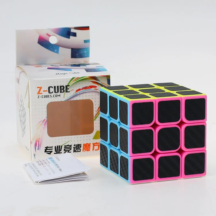 ZCUBE 3x3x3 Carbon Fiber Sticker Magic Cube Puzzle 3x3 Speed Cubo magico Square Puzzle Gifts Educational Toys for Children 10