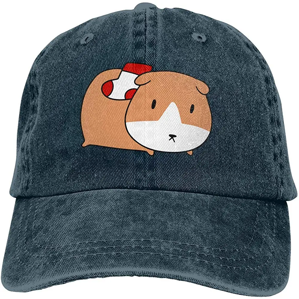 Мужская и женская Регулируемая ВИНТАЖНАЯ ДЖИНСОВАЯ бейсболка, носок, морская свинка, шляпа для папы