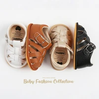 Newborn Infant Baby Summer Sandals First Walkers PU Non-slip Walking Shoes Anti-slip Soft Sole Sandal Baby Boy Girl Shoe 2