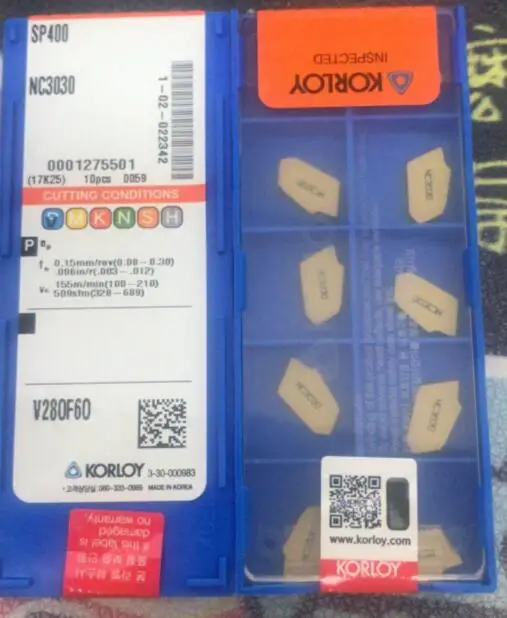 SP400 NC3030 KORLOY токарные инструменты Новые оригинальные высокие качественные ножи Карбидное лезвие SP400 NC3030