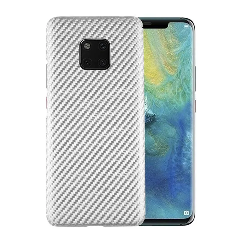 

Carbon Fiber Back Cover For Huawei Mate20pro Ultra Protective Case Bumper Shell Tempered Glass Nylon bumper Official Design KS06