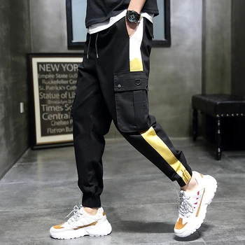 

2020 Hot Sale Men Hip Hop Sweatpants Joggers trousers Casual Drawstring Sportwear Pants Male hiphop personality pants