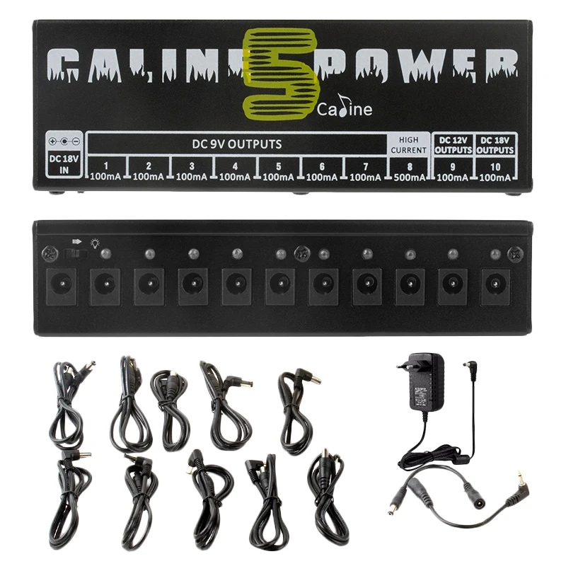 Caline Cp-05 гитары педаль эффектов мощность 10 изолированный выход 18 в с напряжение короткого замыкания/Защита от перегрузки по току - Цвет: EU Plug