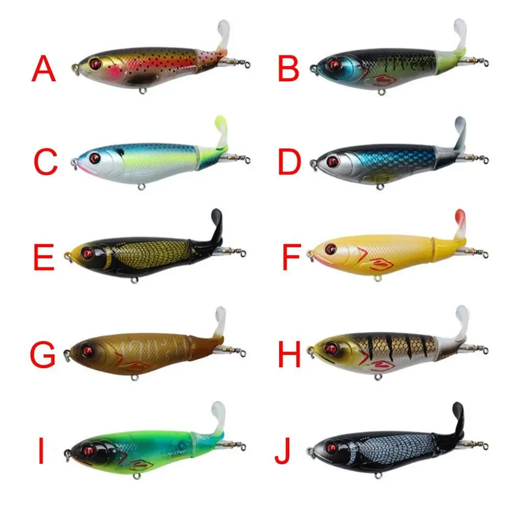 

Artificial Bait Whopper Popper Topwater Fishing Lure Hard Plopper Soft Rotating Tail Fishing Tackle Geer Pesca Fishing Tackle
