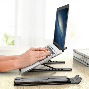 

Laptop Stand Portable Foldable Height Adjustable Notebook Computer Stand Hollow Design Laptop Holder