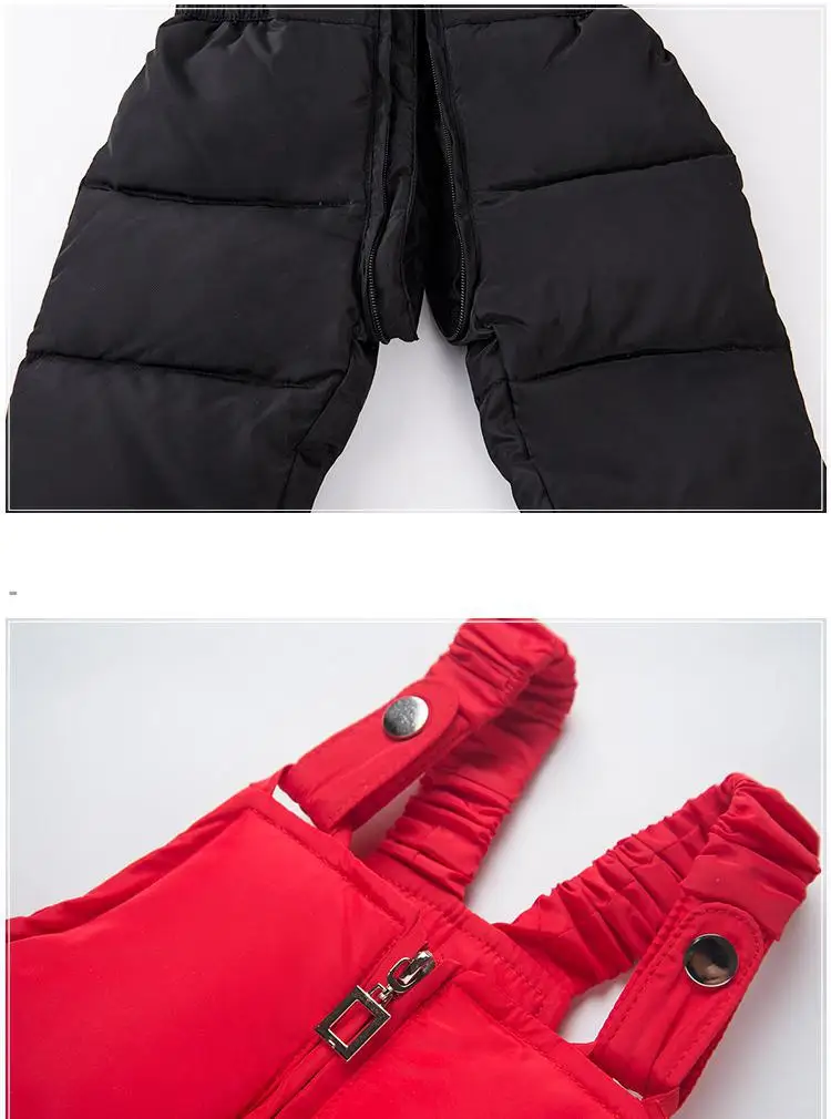 Новинка года, зимние комбинезоны для малышей, комплект детской пуховой куртки, зимний утепленный комплект для малышей, короткая пуховая куртка для мальчиков и девочек