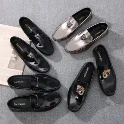 Мужская обувь; осенние брендовые лоферы; модная повседневная мужская Свадебная обувь; обувь на плоской подошве; мужские кроссовки для