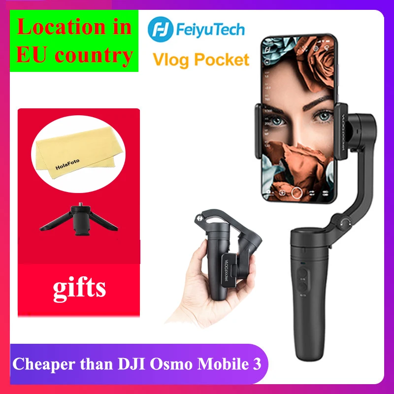  Feiyu Vlog Pocket Handheld Phone Gimbal Smartphone Stabilizer for iPhone 11/11 Pro/Samsung/Huawei P