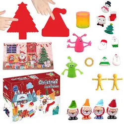 Coffret de jouets de noël, 24 pièces, coffret cadeau de l'avent, pour enfants, joli jouet à presser innovant, puzzle, jouets sensoriels à bulles 