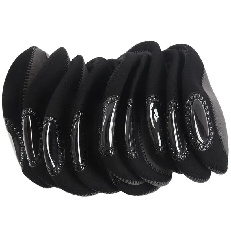 

10 pcs / set Golf Iron Hoods, Pole cover Set (Gray + black)