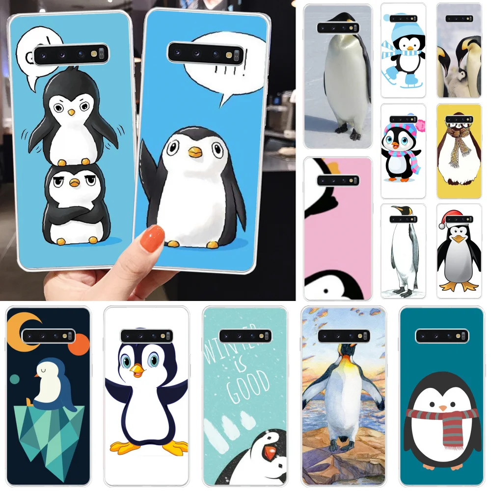 Viviana Милый Пингвин на заказ ТПУ чехол для телефона Корпус Samsung S10 Plus S9 S8 S8plus S7 S6