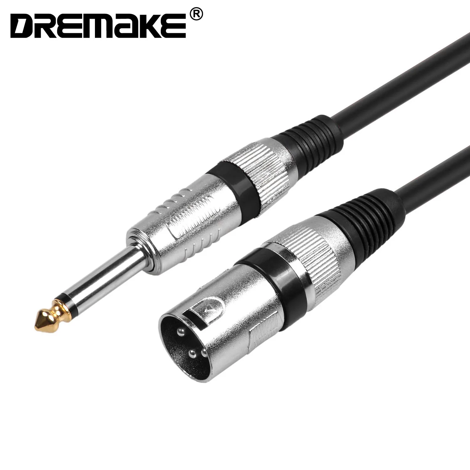 Аудиокабель DREMAKE штекер 6 35 мм 5 на XLR 3 1/4 дюйма для динамика гитары усилителя |
