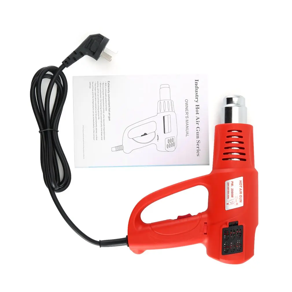 

2000W LCD Digital Electric Hot Air Gun Temperature Adjustable Heat Air Blower Shrink Paint Stripper Thermal Power tool