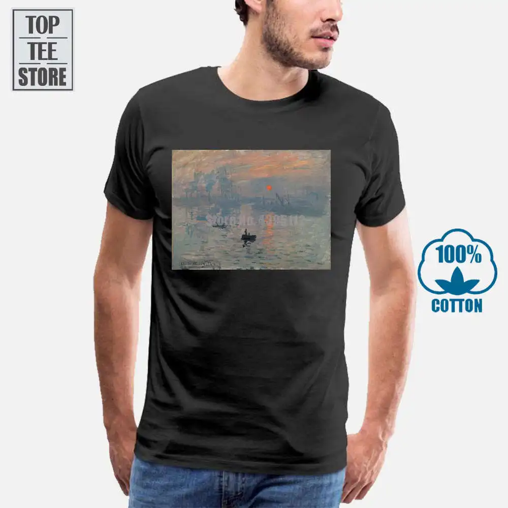 Impression Sunrise/известные футболки с рисунком Клода монета Модные повседневные