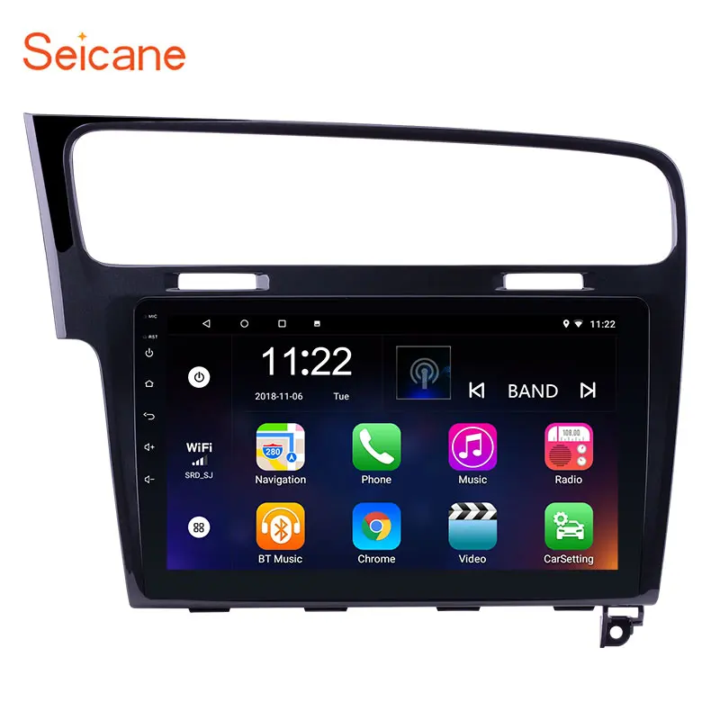 Автомагнитола Seicane 10 1 дюйма Android 0 GPS навигатор для VW Volkswagen Golf 7 2013 2015 управление