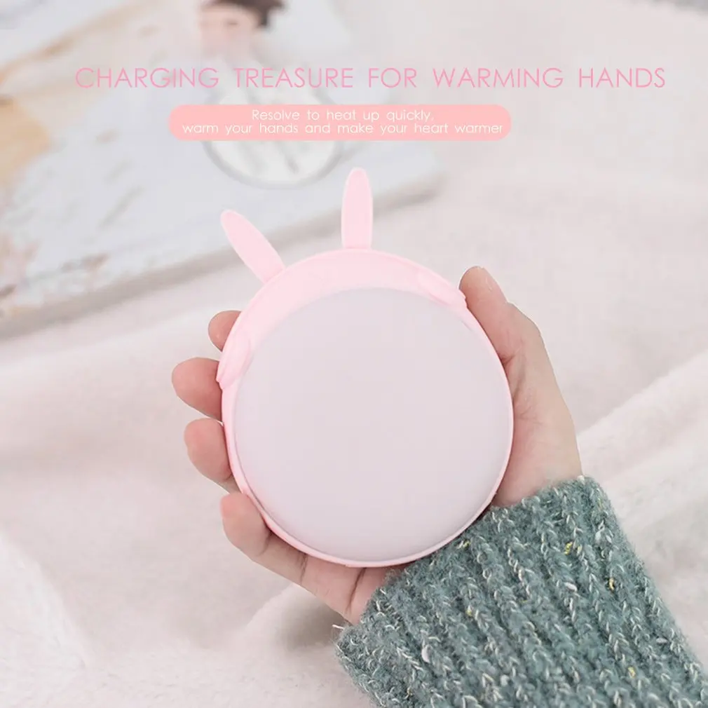 Cute Pet Cartoon Mini Hand Warmer Large Capacity Mobile Power Warm Treasure Portable Charging Treasure