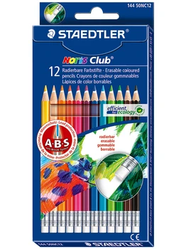

Set of colored pencils Staedtler Noris erasable, with eraser, 12 colors