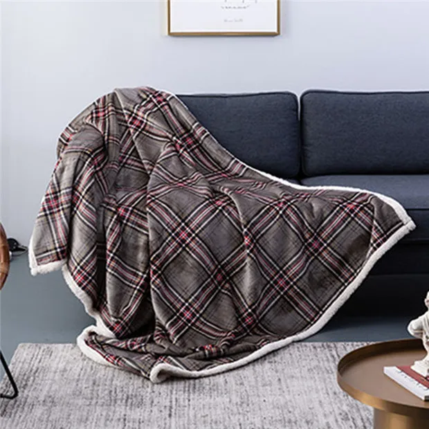 Зимнее Фланелевое пледы одеяло Slipcover Cobertor диван утолщаются многофункциональное двойное одеяло s плед рождественские украшения для дома - Цвет: Color 6