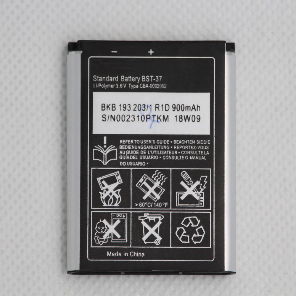 

ISUNOO 5pcs/lot 900mAh BST-37 Phone Battery For Sony Ericsson J100i K200i T280i V600 K610i W700 W710C D750i K750C W350 W800i