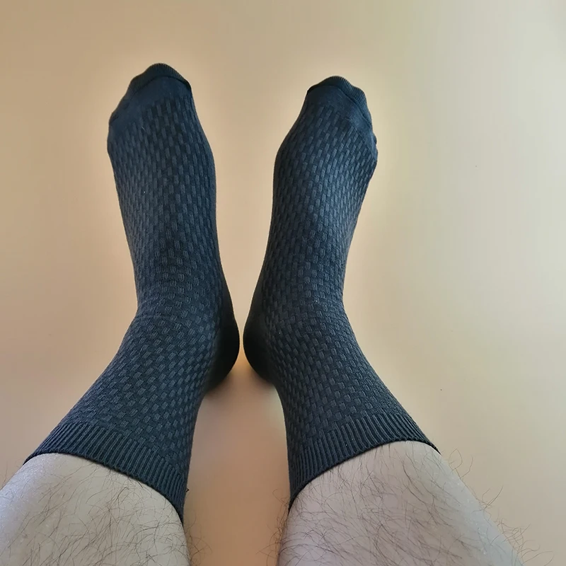 High Quality Socks Men Cotton Business Crew Socks Breathable Solid Male Anti-bacterial Man Dress Socks Fashions Dropship