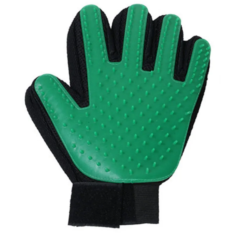 green left hand Щетка для собак, перчатка для питомцев, мягкая эффективная перчатка для ухода за домашними животными и кошками, перчатка для ванны собак, товары для чистки кошек, перчатка для домашних животных, расчески для собак - Цвет: green left hand