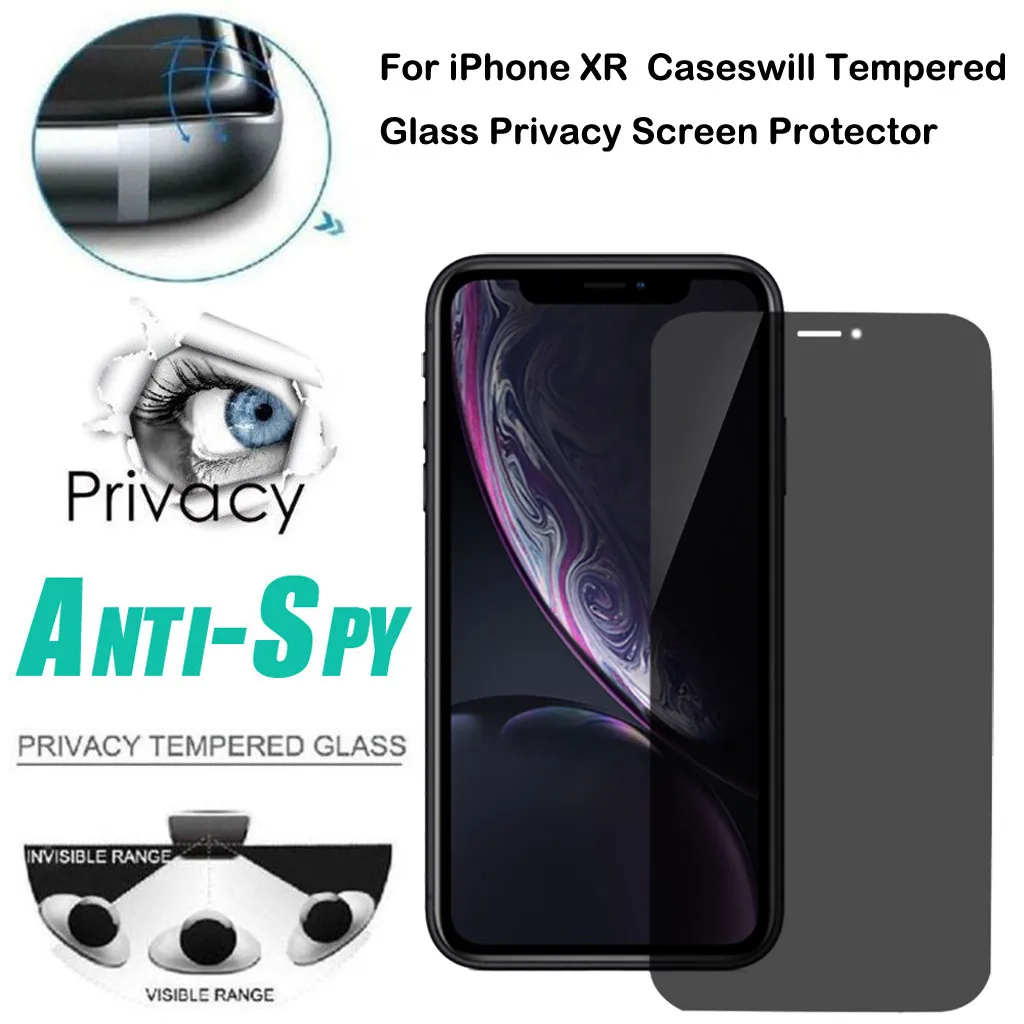 3 шт Закаленное стекло протектор для iPhone полное покрытие экрана конфиденциальности закаленное стекло экрана пленки для iPhone X/XS/XR/XS Max