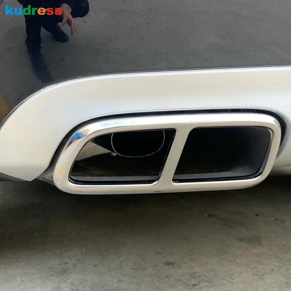 Крышка выхлопной трубы для Volvo XC90 XC 90 2016 2017 2018 2019 из нержавеющей стали накладка на