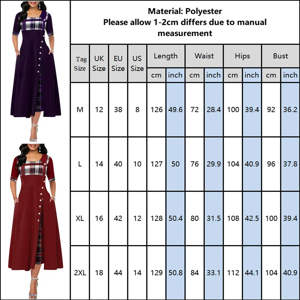 Elegant Long Dress Women spring Plaid Print Party Dress Irregular Vintage Dresses Ladies Button A-Line 2020 New fashion Dress