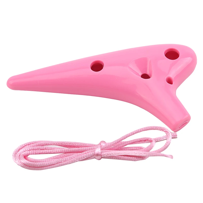 12 Hole Resin plastic Ocarina Flute Smoked Burn Submarine Style Musical Instrument with Music Score for Beginner