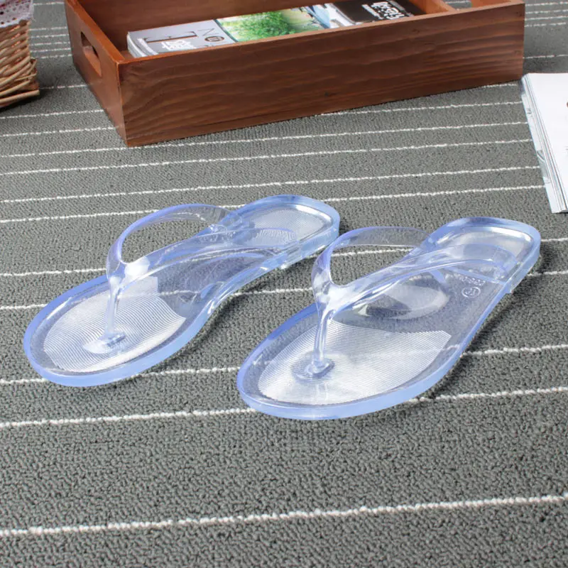 

Women Summer Flops Transparent Thong Slippers Ladies Fashion Clip Toe Outdoor Beach Shoe