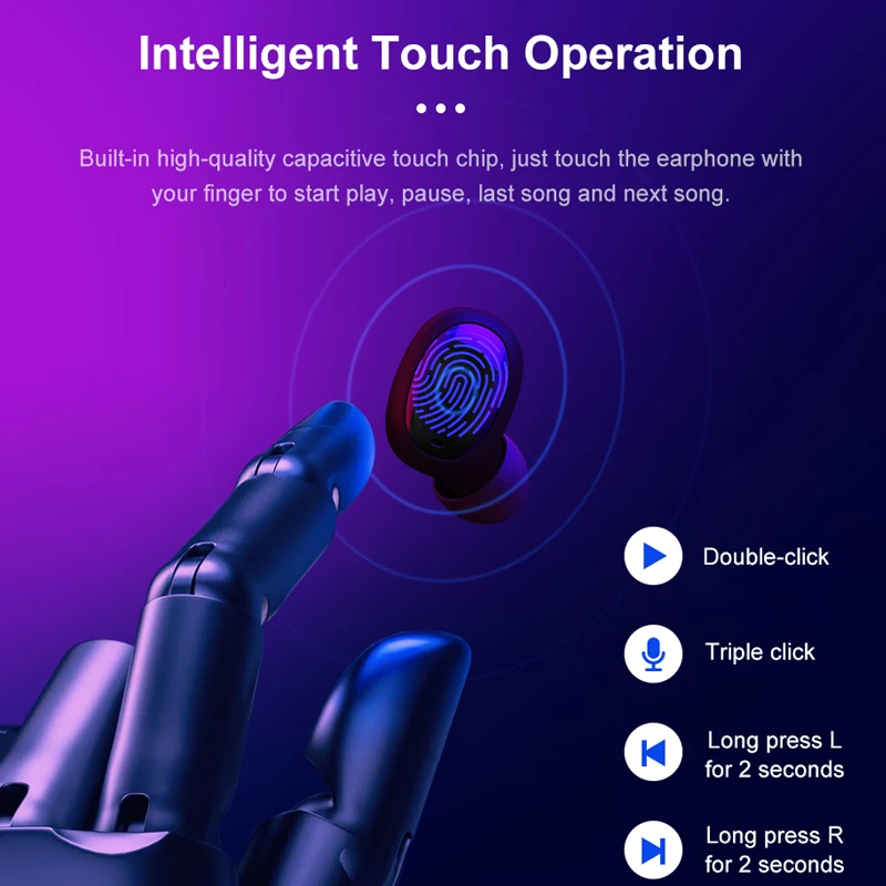 TWS стереонаушники Tiso i6 с поддержкой Bluetooth 5 0 и микрофоном|Наушники гарнитуры| |