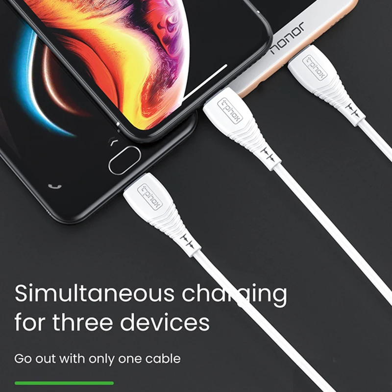 T-phox 3 в 1 USB кабель для iPhone XS XR 8 7 Micro usb type C кабель для huawei P30 Xiaomi 9 samsung S10e USB C зарядный кабель