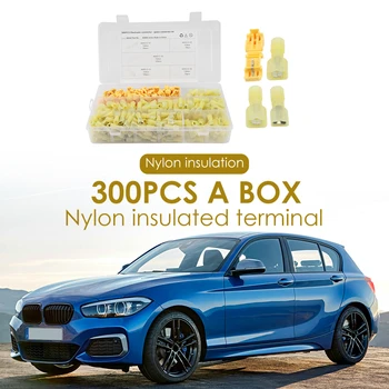 

300pcs Quick Slide Connectors T Tap Wire Terminals Push On Connectors Assorted Quick Slide Connectors Yellow