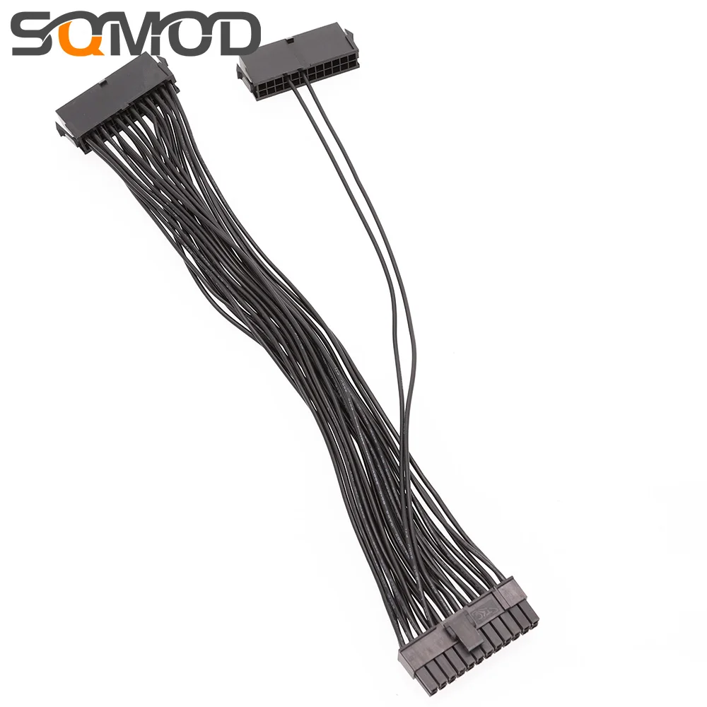 30CM Dual PSU Cable Extension Adapter ATX 20+4 24Pin Molex Power Supply Sync Starter for BTC Bitcoin Miner Mining