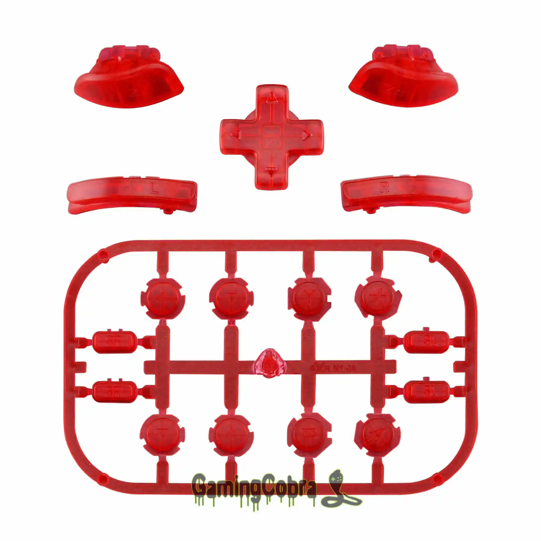 Clear Red Пользовательские Замена D-pad ABXY ключи SR SL L R ZR ZL триггер полный набор кнопок ж/инструменты для nintendo Switch Joy-Con - Цвет: Clear Red