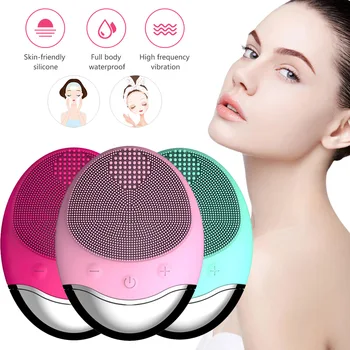 

USB/Wireless Charging Facial Cleansing Brush Waterproof Bamboo-charcoal Ultrasonic Silicone Face Cleansing Pore Clean Skin Care