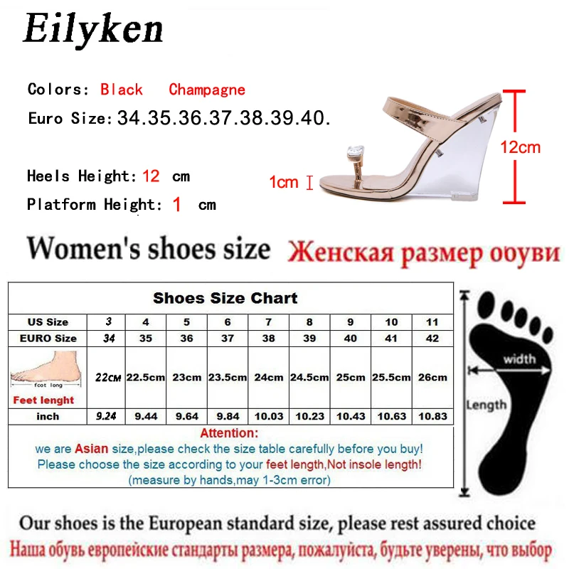 Eilyken/Новинка года; сезон лето; женские модные прозрачные шлепанцы на танкетке; пикантные женские Вьетнамки с открытым носком; женские сандалии для вечеринок