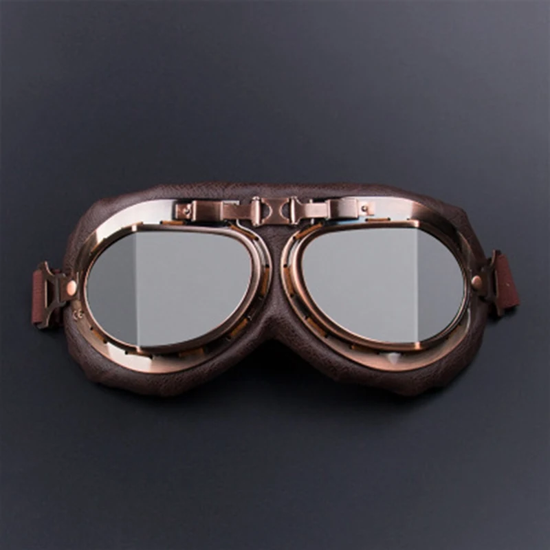 Ретро очки для мотоцикла, винтажные классические очки для мотокросса, ретро очки Авиатор, защита для велосипедного шлема