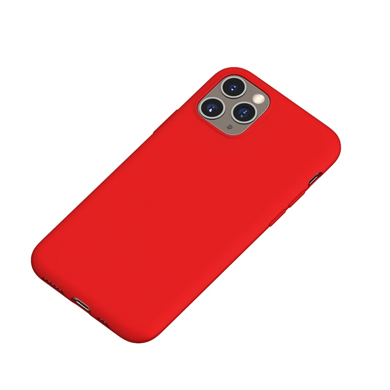 Красный Benks для iPhone 11/iPhone 11 Pro/iPhone 11 Pro Max сплошной цвет жидкий силиконовый защитный чехол - Цвет: Красный