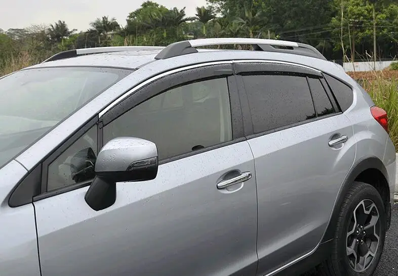 Для SUBARU XV Пластик оконный козырек 2009- Vent Оттенки Защита от солнца Дождь Отражатель гвардии для XV Авто аксессуары 4 шт./компл