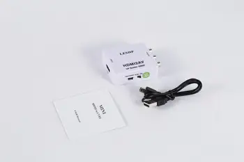 

LESHP 1080P HDMI to AV Converter Female to Female HDMI to 3 RCA Audio Video AV Adapter Converter Support PAL/NTSC for HDTV DVD